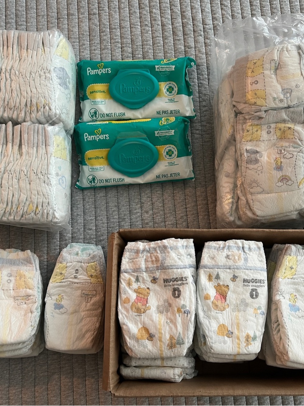 Pampers Swaddlers and Huggies